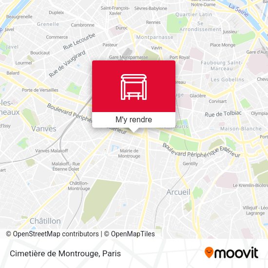 Comment aller à Cimetière de Montrouge à Paris en métro, bus, train ou ...