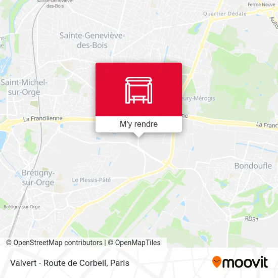 Valvert - Route de Corbeil plan