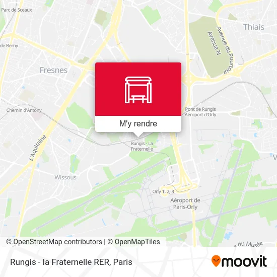 Rungis - la Fraternelle RER plan