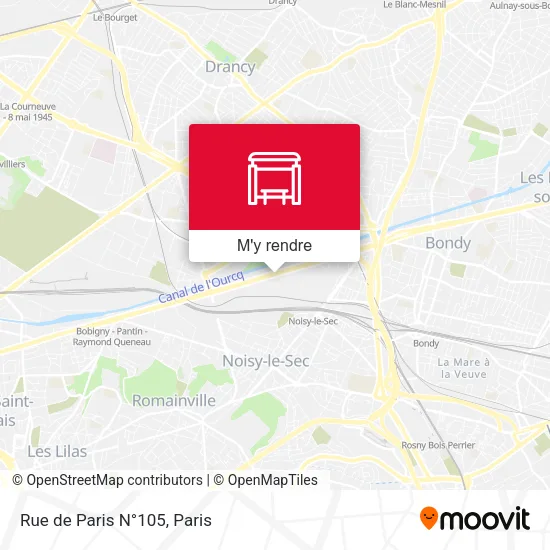 Rue de Paris N°105 plan