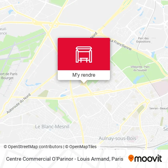 Centre Commercial O'Parinor - Louis Armand plan