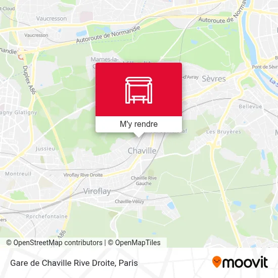 Gare de Chaville Rive Droite plan