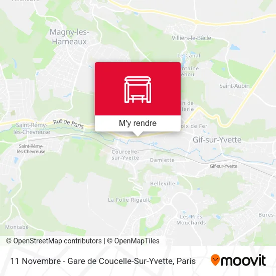 11 Novembre - Gare de Coucelle-Sur-Yvette plan