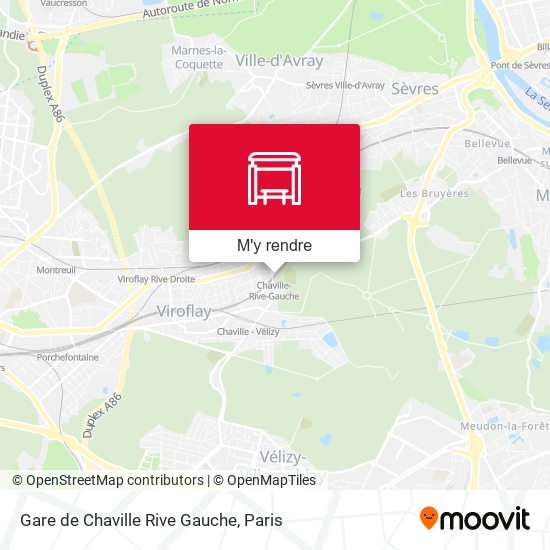 Gare de Chaville Rive Gauche plan