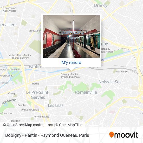 Bobigny - Pantin - Raymond Queneau plan