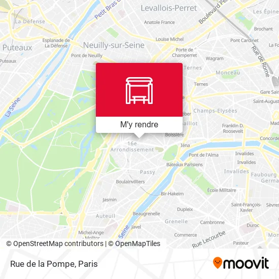 Rue de la Pompe plan