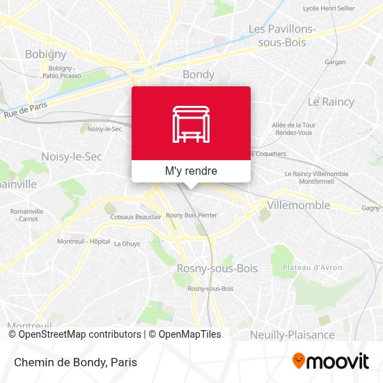 Chemin de Bondy plan