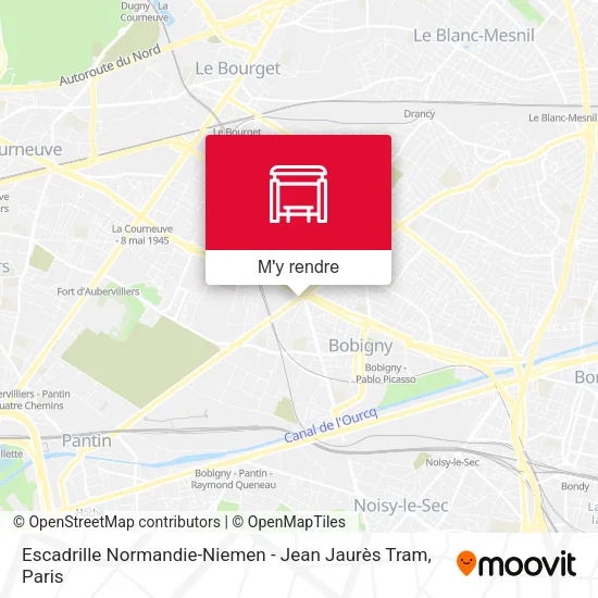 Escadrille Normandie-Niemen - Jean Jaurès Tram plan