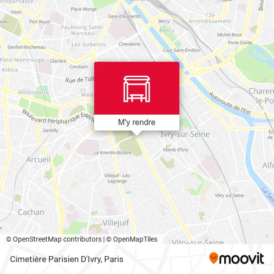 Cimetière Parisien D'Ivry plan