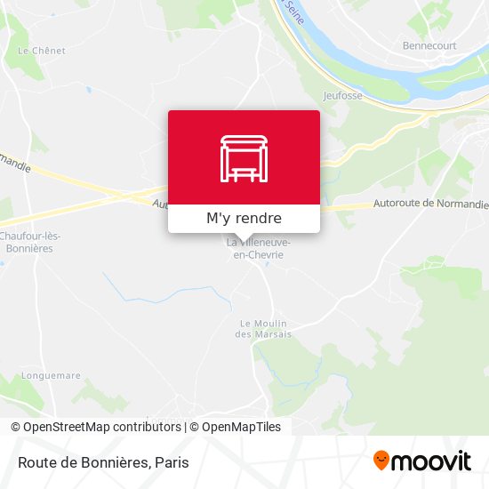 Route de Bonnières plan