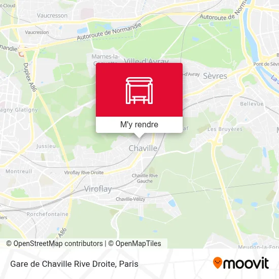 Gare de Chaville Rive Droite plan
