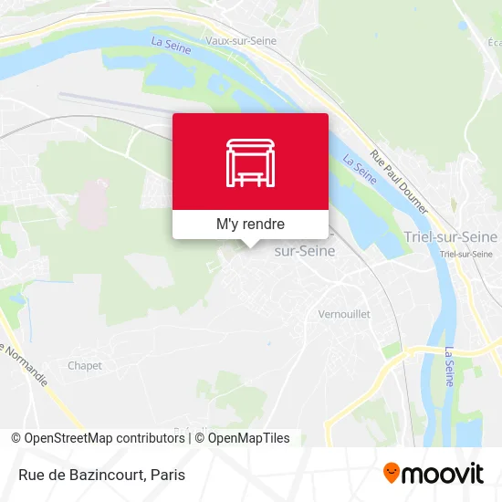 Rue de Bazincourt plan