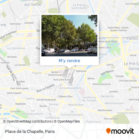 Place de la Chapelle plan