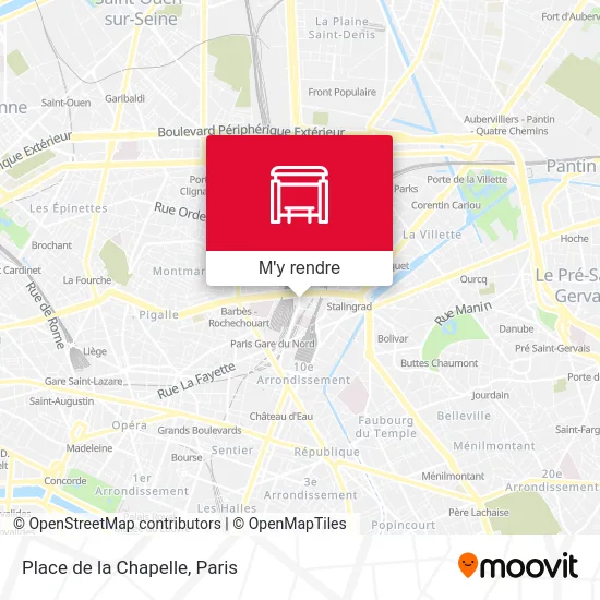 Place de la Chapelle plan