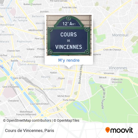 Cours de Vincennes plan