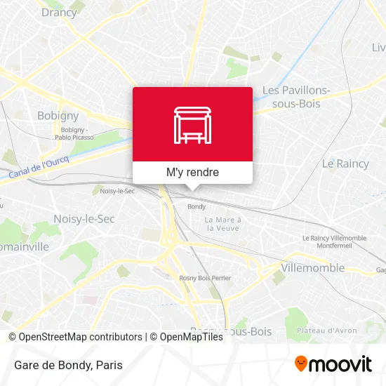 Gare de Bondy plan