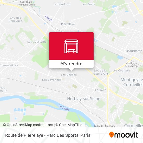 Route de Pierrelaye - Parc Des Sports plan