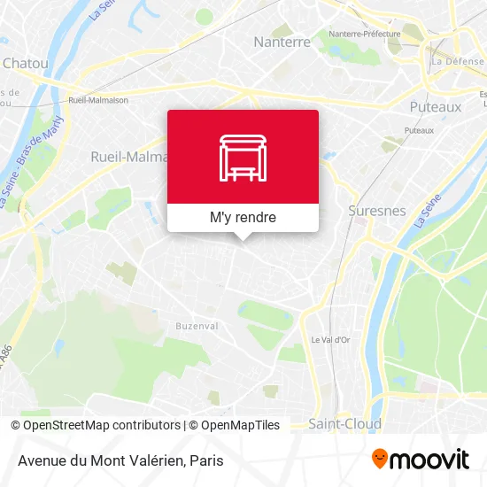 Avenue du Mont Valérien plan