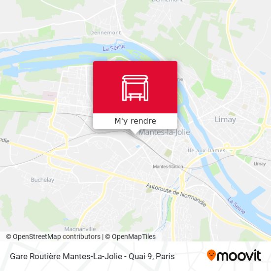 Gare Routière Mantes-La-Jolie - Quai 9 plan