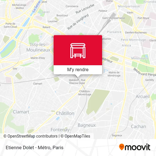 Etienne Dolet - Métro plan