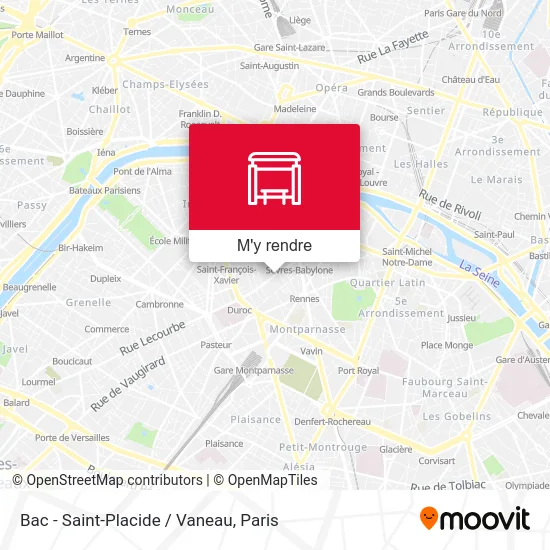 Bac - Saint-Placide / Vaneau plan