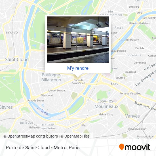 Porte de Saint-Cloud - Métro plan