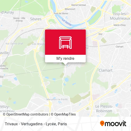 Trivaux - Vertugadins - Lycée plan