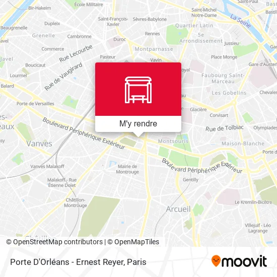 Porte D'Orléans - Ernest Reyer plan