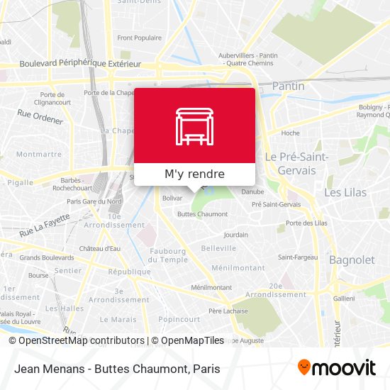 Jean Menans - Buttes Chaumont plan