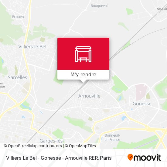 Villiers Le Bel - Gonesse - Arnouville RER plan