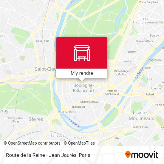 Route de la Reine - Jean Jaurès plan