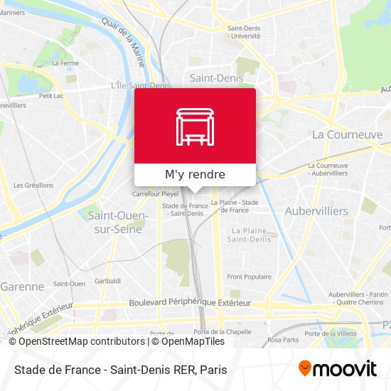 Stade de France - Saint-Denis RER plan
