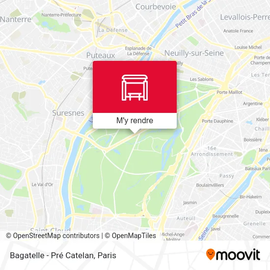 Bagatelle - Pré Catelan plan