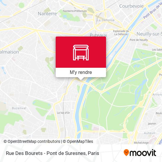 Rue Des Bourets - Pont de Suresnes plan