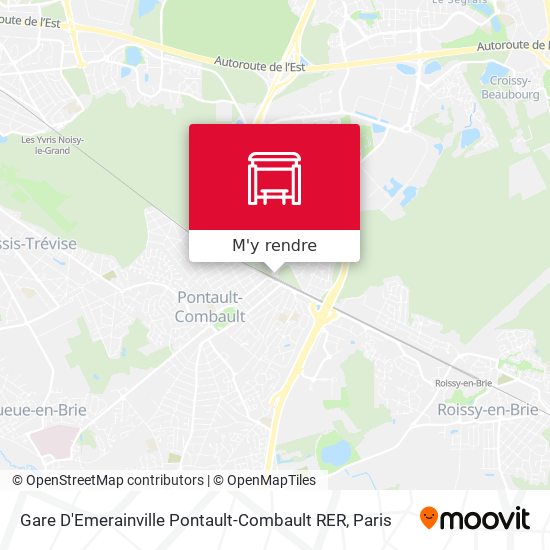 Gare D'Emerainville Pontault-Combault RER plan