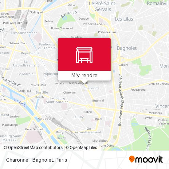 Charonne - Bagnolet plan