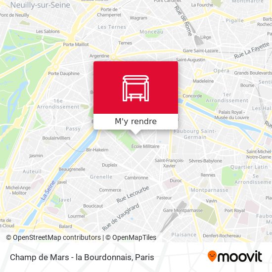 Champ de Mars - la Bourdonnais plan