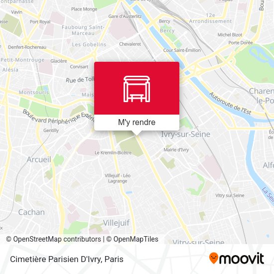 Cimetière Parisien D'Ivry plan