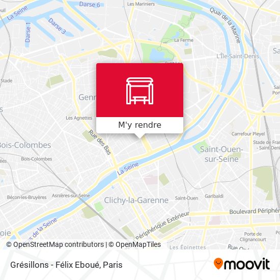 Grésillons - Félix Eboué plan