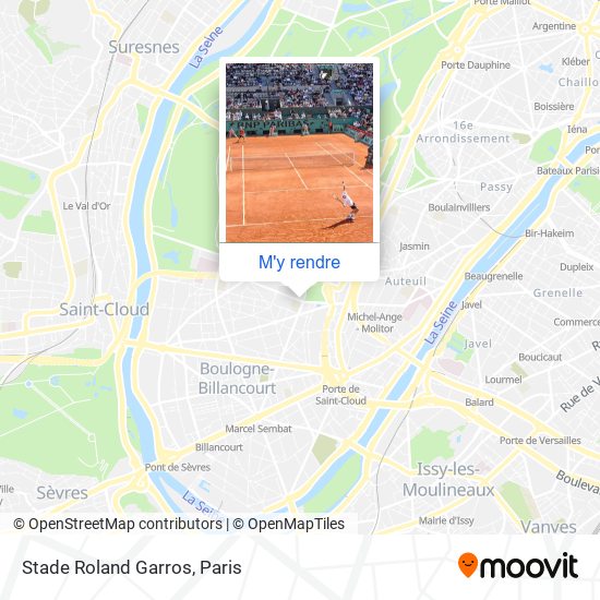 Stade Roland Garros plan