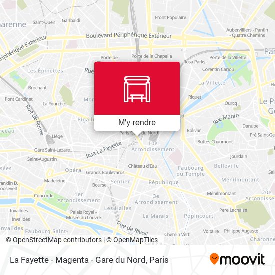 La Fayette - Magenta - Gare du Nord plan