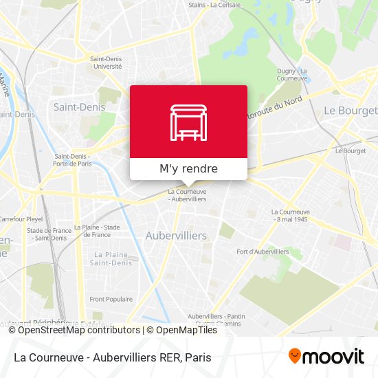 La Courneuve - Aubervilliers RER plan