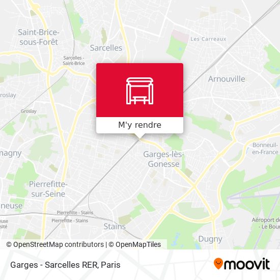 Garges - Sarcelles RER plan