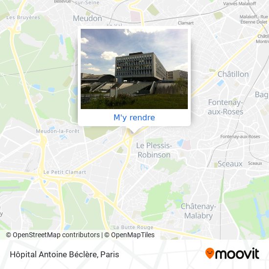 Hôpital Antoine Béclère plan