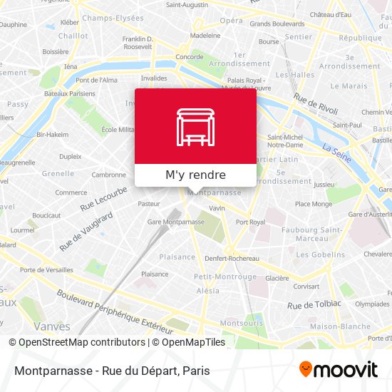 Montparnasse - Rue du Départ plan