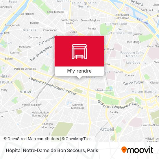 Hôpital Notre-Dame de Bon Secours plan