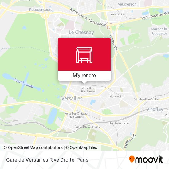 Gare de Versailles Rive Droite plan