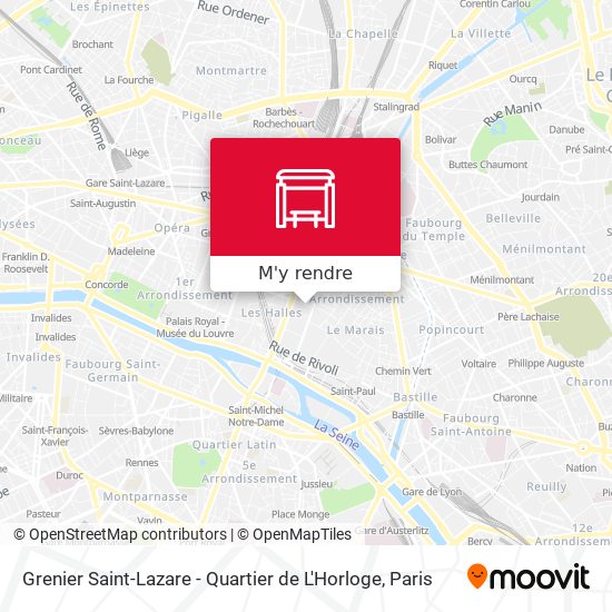 Grenier Saint-Lazare - Quartier de L'Horloge plan