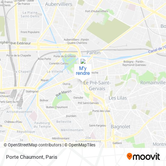 Porte Chaumont plan
