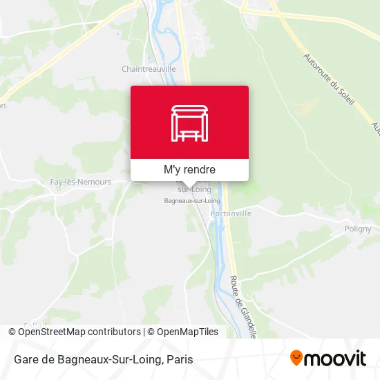 Gare de Bagneaux-Sur-Loing plan